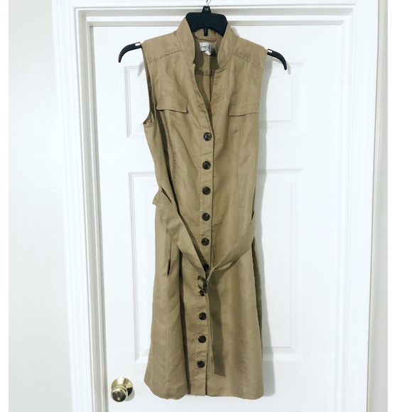 Chico's Dresses & Skirts - Chico’s 100% Linen Safari Dress